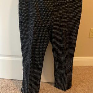 Talbots Signature Fit Crop Black with White Dots, 10P